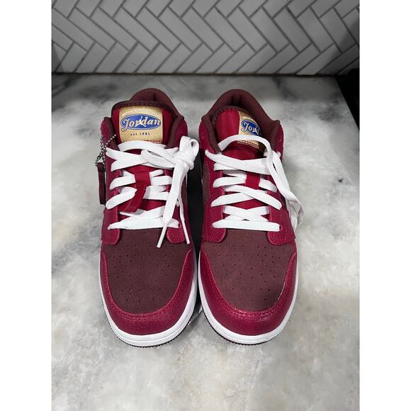 Nike Air Jordan 1 Low GS PB&J Peanut Butter Jelly HF3202-200 5Y Burgundy White - Picture 8 of 15